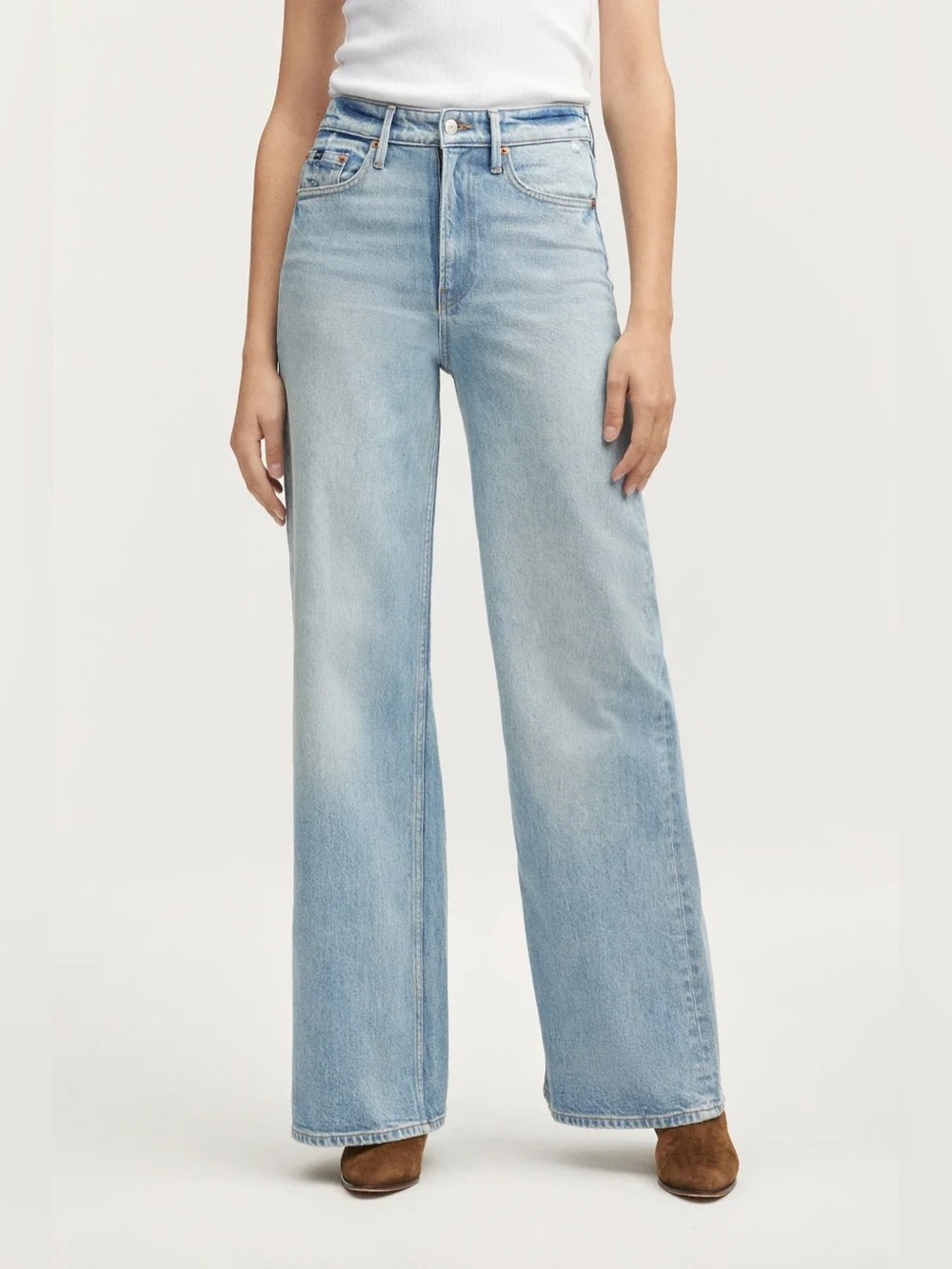 Denham Miku CSB Jeans Light Blue Wide Leg Jeans NWT